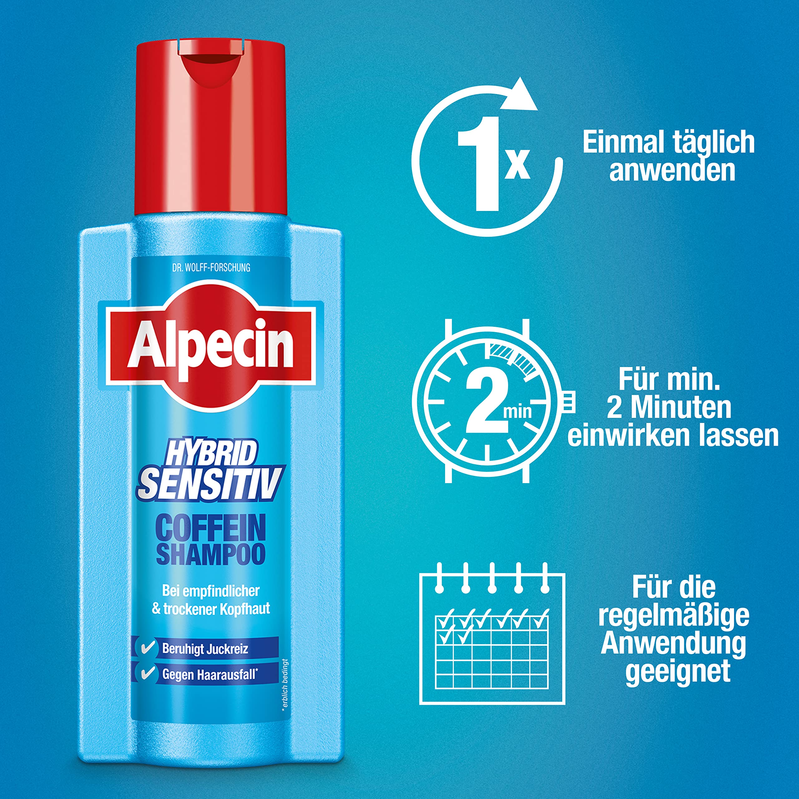 Alpecin Shampoing hybride caféine, 250 ml HEIM