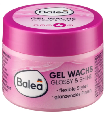 Balea Gel pour cheveux Glossy & Shine, cire brillance, 75 ml